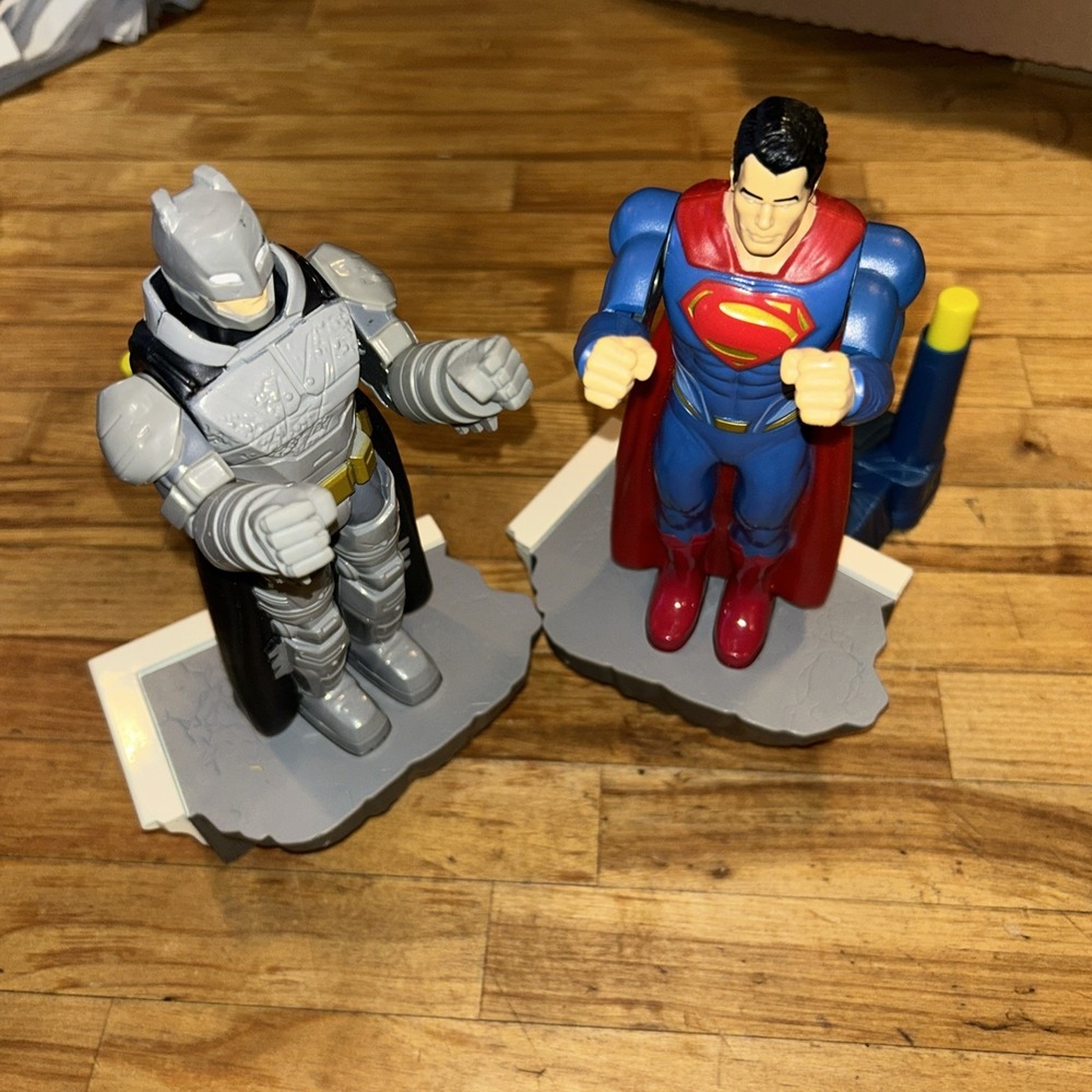 Batman Superman RockEm SockEm boxing robots DC superheroes Mattel game Works D2
